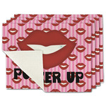 Lips (Pucker Up) Single-Sided Linen Placemat - Set of 4