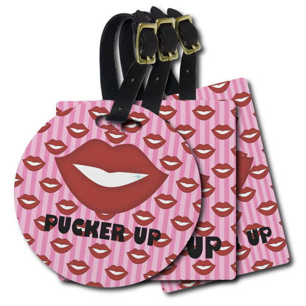 Custom Lips (Pucker Up) Plastic Luggage Tag