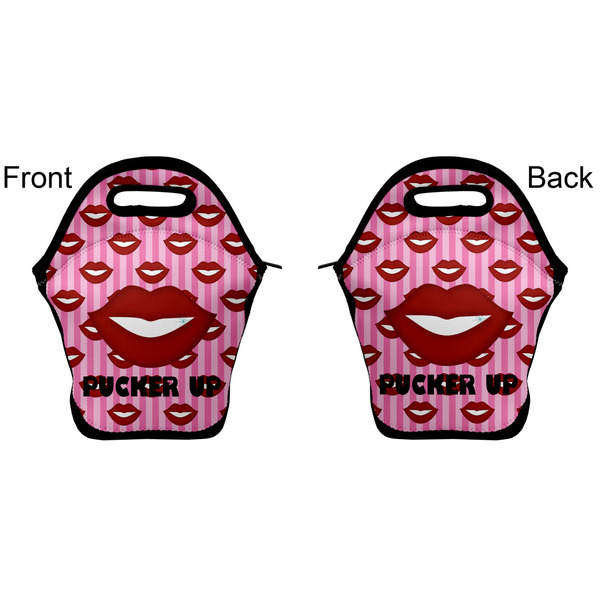 Lips (Pucker Up) Lunch Bag - Front and Back