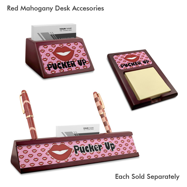 Lips (Pucker Up) Mahogany Desk Accessories