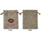 Lips (Pucker Up) Medium Burlap Gift Bag - Front Approval