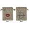 Lips (Pucker Up) Medium Burlap Gift Bag - Front & Back