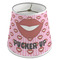 Lips (Pucker Up) Poly Film Empire Lampshade - Angle View