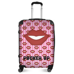 Lips (Pucker Up) Suitcase - 24" Medium - Checked