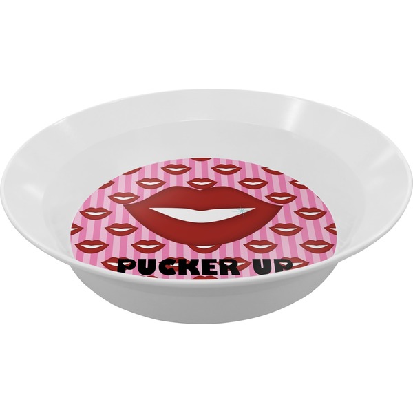 Custom Lips (Pucker Up) Melamine Bowl - 12 oz
