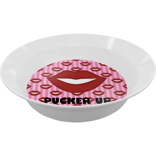Custom Lips (Pucker Up) Melamine Bowl
