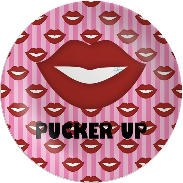 Custom Lips (Pucker Up) Melamine Plate