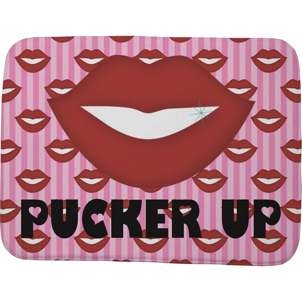 Custom Lips (Pucker Up) Memory Foam Bath Mat - 48"x36"