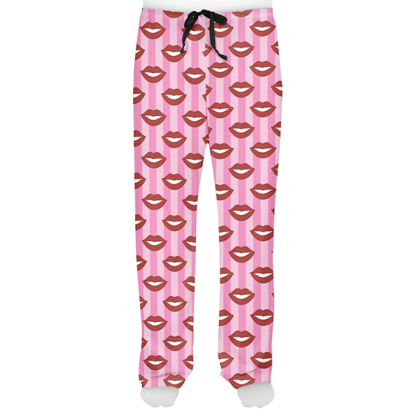 Lips (Pucker Up) Men's Pjs Front - on model