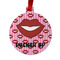 Lips (Pucker Up) Metal Ball Ornament - Front