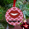 Lips (Pucker Up) Metal Ball Ornament - Lifestyle