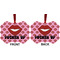 Lips (Pucker Up) Metal Benilux Ornament - Front and Back (APPROVAL)