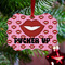 Lips (Pucker Up) Metal Benilux Ornament - Lifestyle