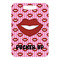 Lips (Pucker Up) Metal Luggage Tag - Front Without Strap