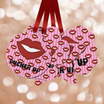 Lips (Pucker Up) Metal Ornaments - Double Sided