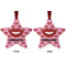 Lips (Pucker Up) Metal Star Ornament - Front and Back