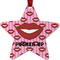 Lips (Pucker Up) Metal Star Ornament - Front