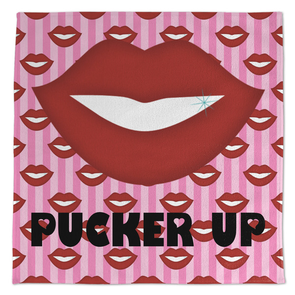 Custom Lips (Pucker Up) Microfiber Dish Towel