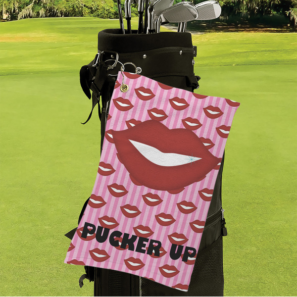 Lips (Pucker Up) Microfiber Golf Towels - Small - LIFESTYLE