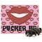 Lips (Pucker Up) Microfleece Dog Blanket - Regular