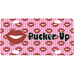 Lips (Pucker Up) Mini / Bicycle License Plate (4 Holes)