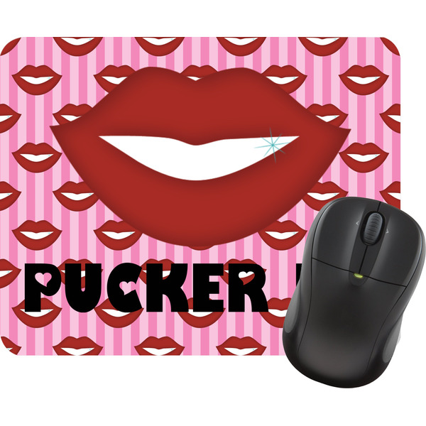 Custom Lips (Pucker Up) Rectangular Mouse Pad