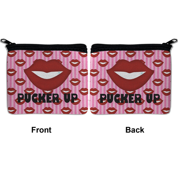 Lips (Pucker Up) Neoprene Coin Purse - Front & Back (APPROVAL)