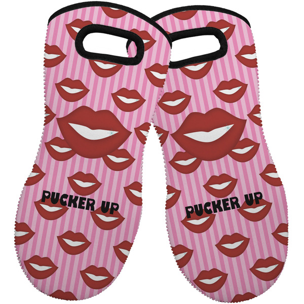 Lips (Pucker Up) Neoprene Oven Mitt -Set of 2 - Front