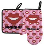 Lips (Pucker Up) Left Oven Mitt & Pot Holder Set
