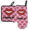 Lips (Pucker Up) Left Oven Mitt & Pot Holder Set
