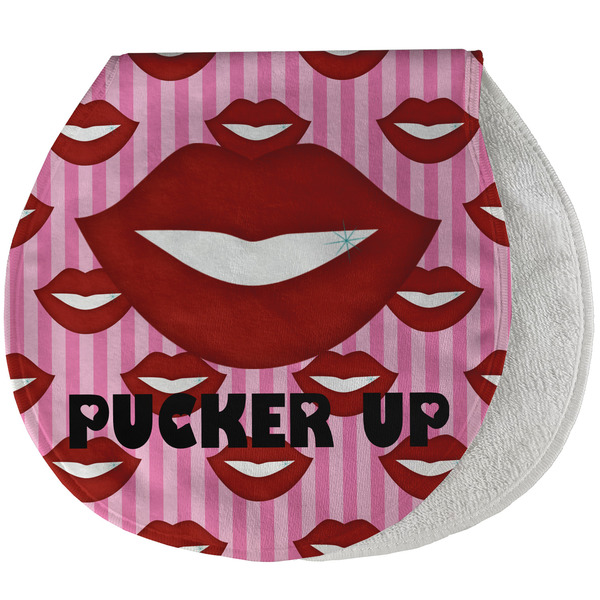 Custom Lips (Pucker Up) Burp Pad - Velour