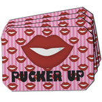 Lips (Pucker Up) Dining Table Mat - Octagon