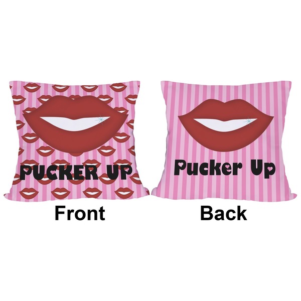 Lips (Pucker Up)  Outdoor Pillow - 20x20