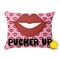 Lips (Pucker Up)  Outdoor Throw Pillow (Rectangular - 12x16)