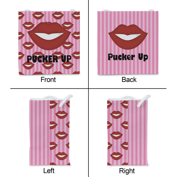 Lips (Pucker Up) Party Favor Gift Bag - Matte - Approval
