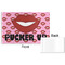 Lips (Pucker Up) Disposable Paper Placemat - Front & Back