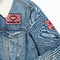 Lips (Pucker Up) Patches Lifestyle Jean Jacket Detail