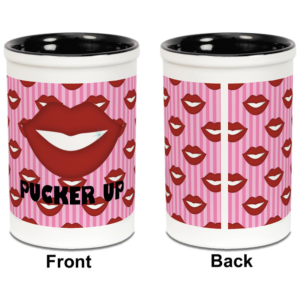 Lips (Pucker Up) Pencil Holder - Black - approval