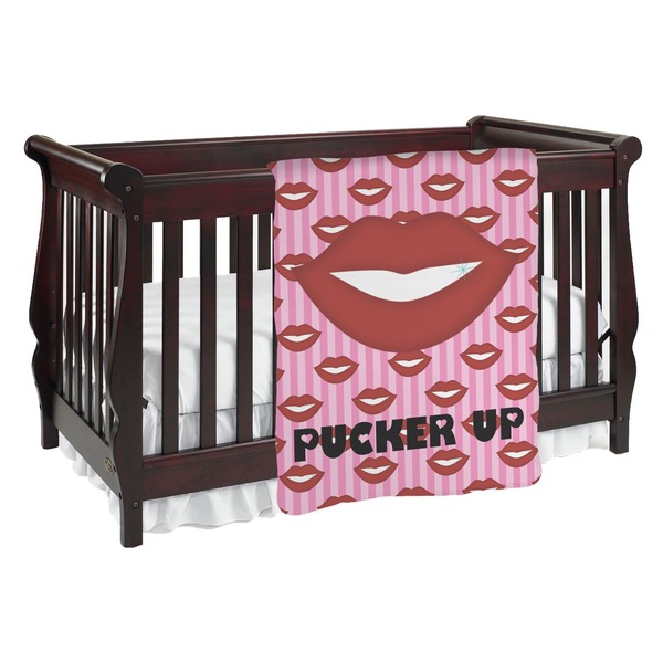 Custom Lips (Pucker Up) Baby Blanket