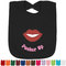 Lips (Pucker Up) Personalized Black Bib