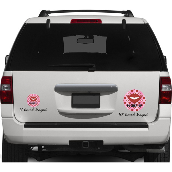 Lips (Pucker Up)  Personalized Car Magnets on Ford Explorer