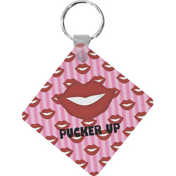 Lips (Pucker Up) Diamond Plastic Keychain