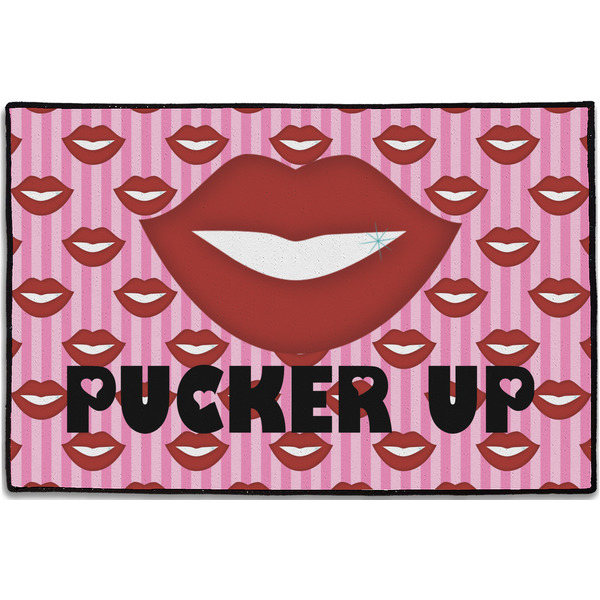 Custom Lips (Pucker Up) Door Mat - 36"x24"
