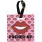 Lips (Pucker Up)  Personalized Square Luggage Tag