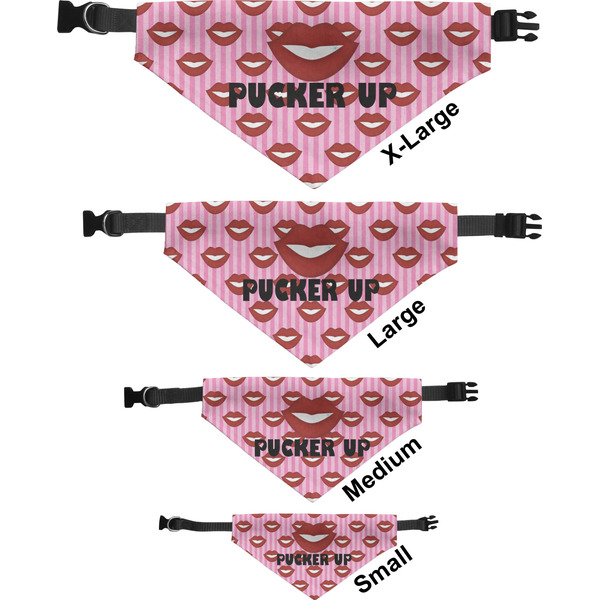 Lips (Pucker Up) Pet Bandana Sizes