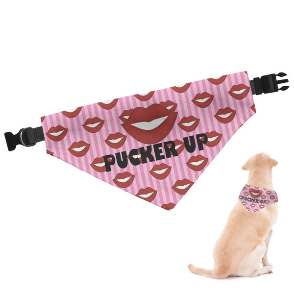 Custom Lips (Pucker Up) Dog Bandana - Small