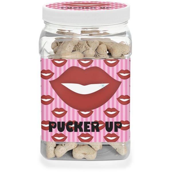 Custom Lips (Pucker Up) Dog Treat Jar