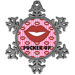Lips (Pucker Up) Vintage Snowflake Ornament