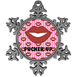 Lips (Pucker Up) Vintage Snowflake Ornament
