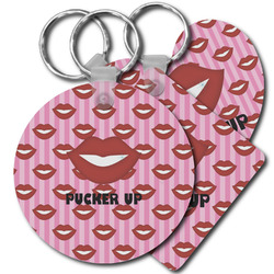 Lips (Pucker Up) Plastic Keychain